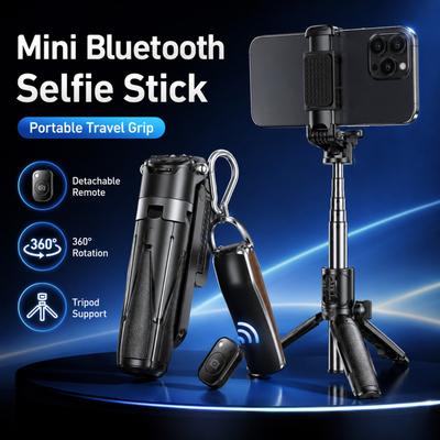 Mini Bluetooth Selfie Stick Extendable Portable Phone Tripod Stand Universal Smartphone Remote Shutter Holder for Travel V 7