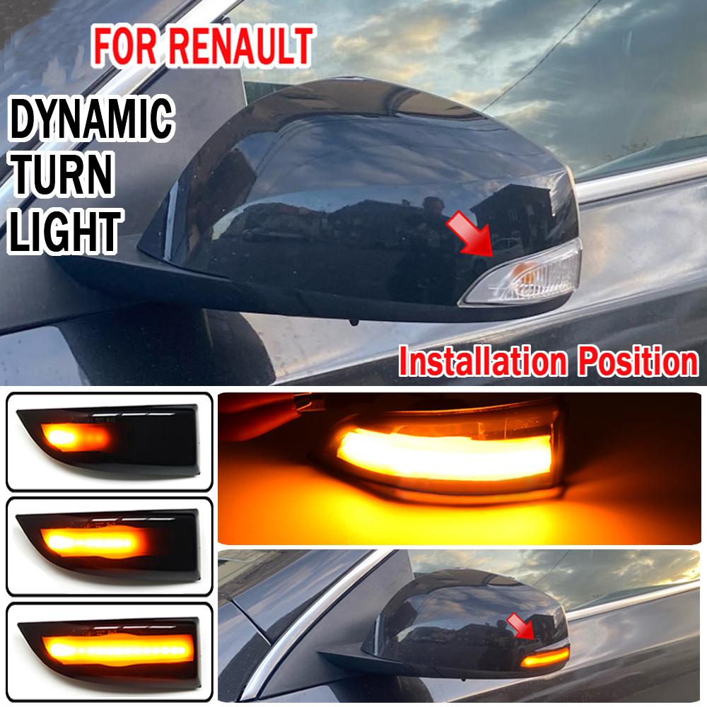 2 шт. светодиодный динамический указатель поворота, боковое зеркало заднего вида, лампа для Renault Megane MK3 Laguna III X91 Grand Scenic III Fluence Latitude