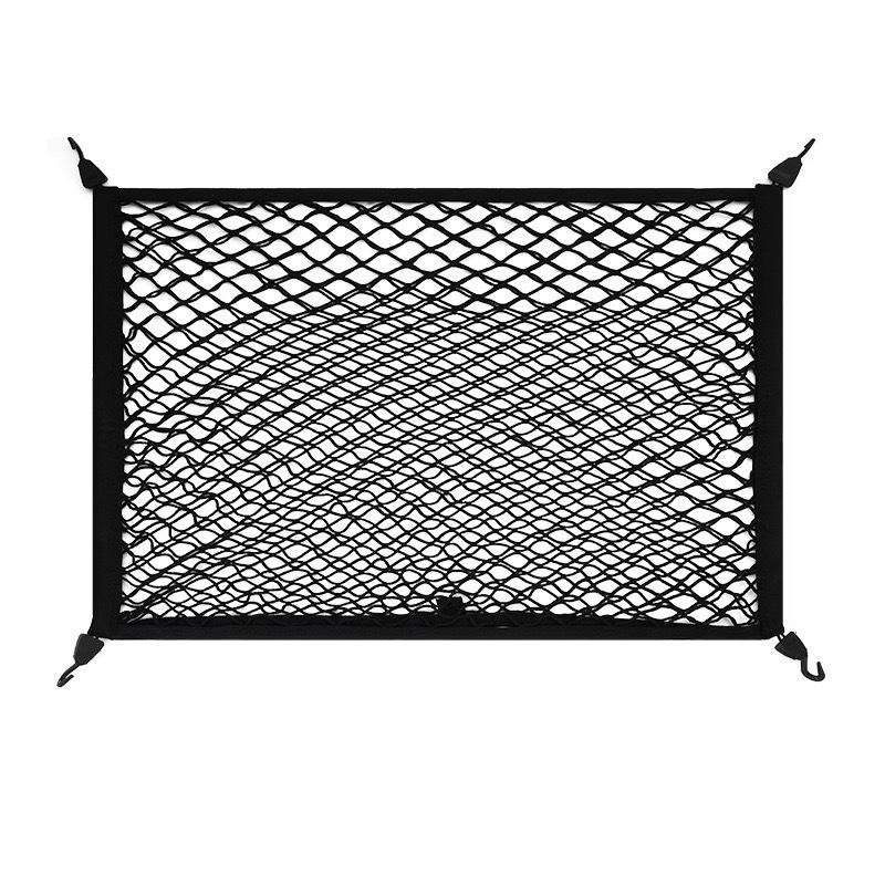 Double-Layer Elastic Car Trunk Storage Net with Hooks