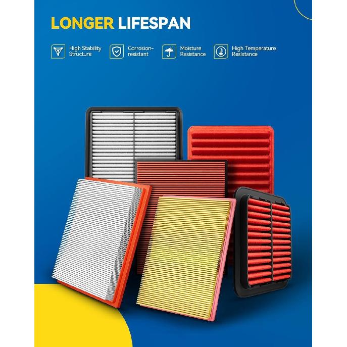 PHILTOP Engine Air Filter CA12295 Replacement For Subaru Ascent, Crosstrek, Forester, Impreza, Legacy, Outback, WRX, 2017-, Flexible Panel