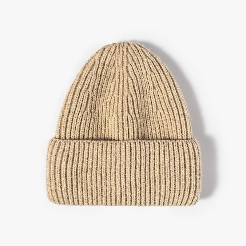 Warm hat Wool hat Fashion monochrome light board Cold hat Autumn and winter students Outdoor knitted hat Fashion