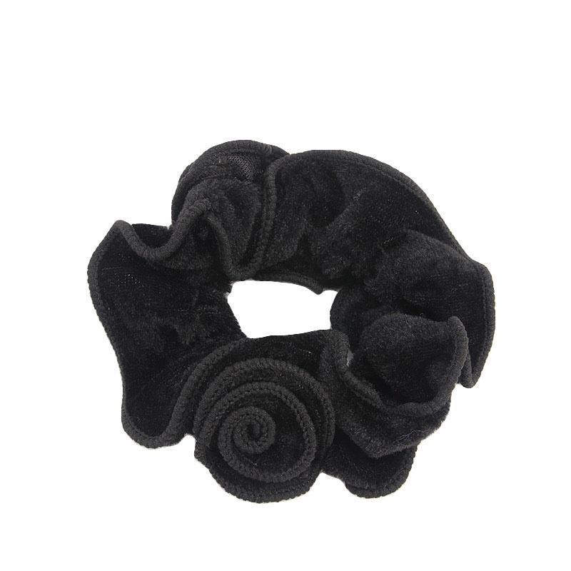 Hedband Rose Flower Exquisite Velvet Hair Scrunchie Elastic Bobbles Hairband Pretty