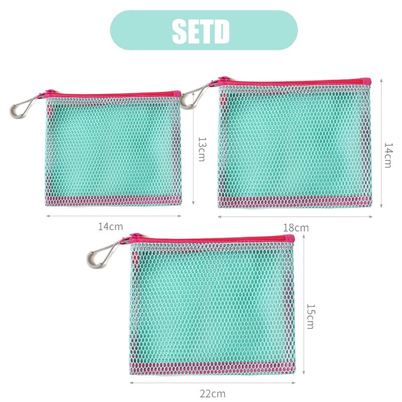 Цветная сетчатая сумка для хранения с двойной молнией, двухслойный портативный кошелек для монет, квадратный сетчатый кошелек для монет, дорожный органайзер, сумка для переноски