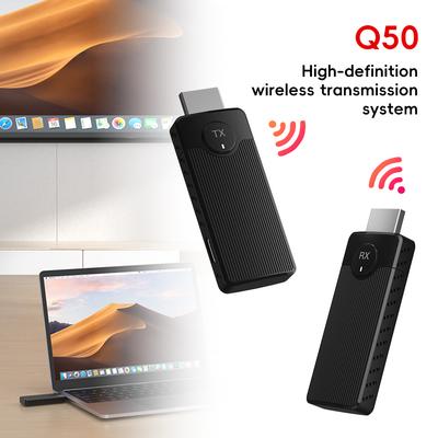 Беспроводной HDMI-передатчик точка-точка дублирование экрана ноутбука несколько устройств большая дальность передачи для конференций устройство для проецирования экрана-Q50