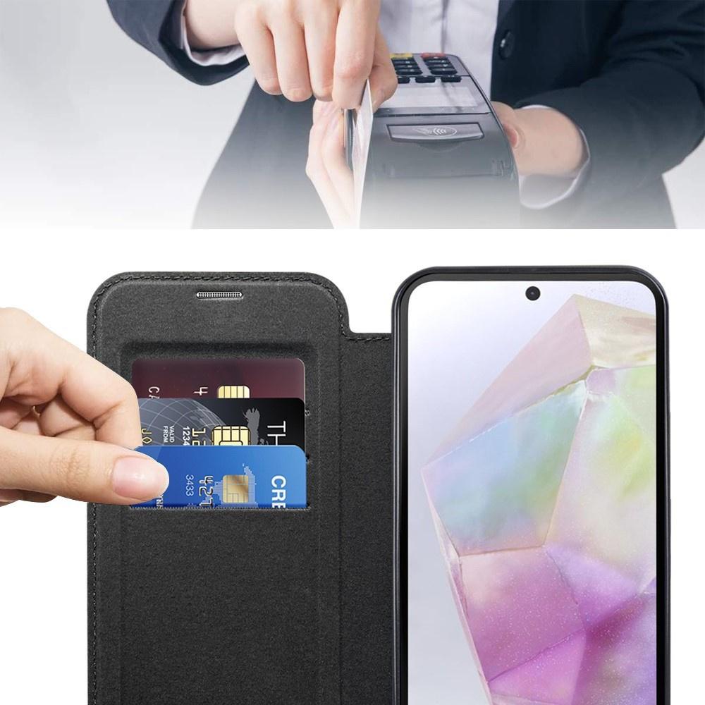 Samsung Galaxy A17 5G Flip Case, RFID Wallet MagSafe, Clear/Black