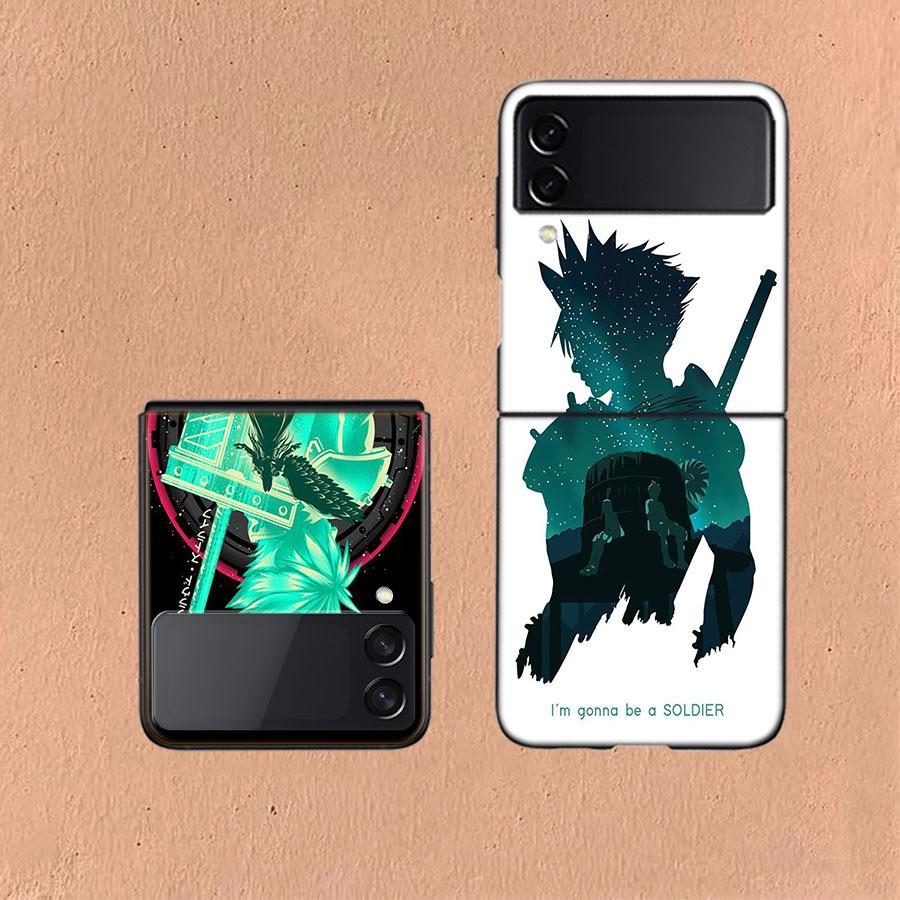 Final Fantasy VII Для Samsung Galaxy Z Flip 5 4 3 Чехол Ударопрочный Жесткий Чехол Телефон Z Flip 6 7 5G Z Flip 5 4 5G TPU PC Жесткий Coq