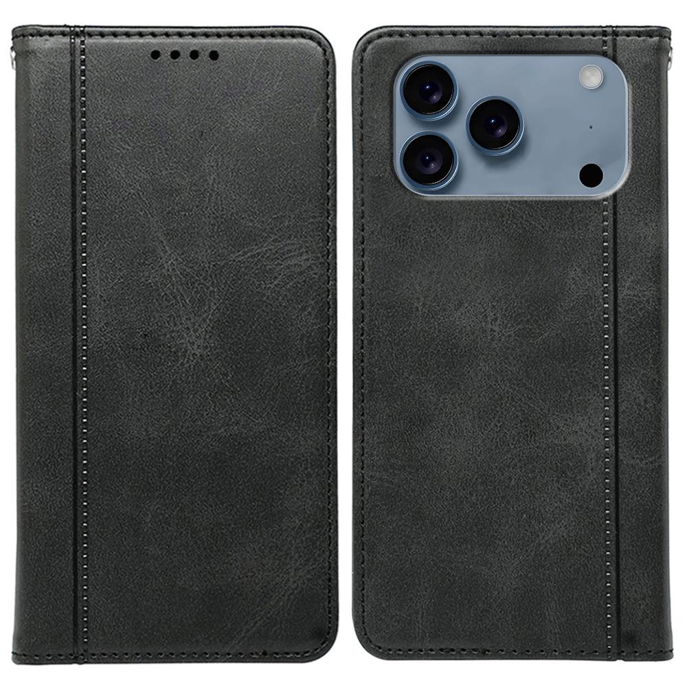 Чехол для iPhone 17 Pro Max со скрытой магнитной застежкой, кожаный чехол для телефона с текстурой теленка