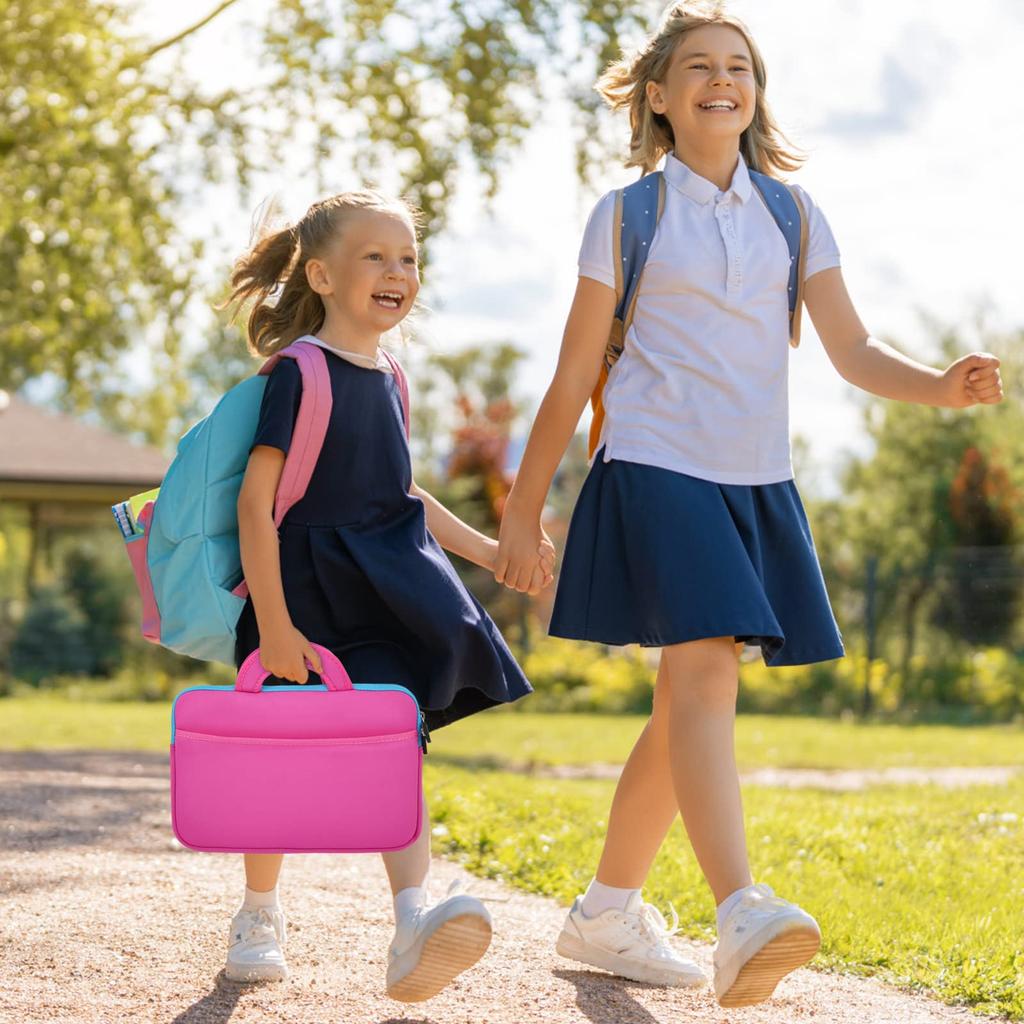 Tablet Case for Elementary School Fits Inch Chromebook Peripheral Compatible with iPad 2022 iPad Air iPad iPad Pro Fire HD and Surface Pink Students,