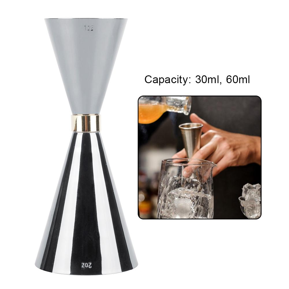 30ml 60ml Stainless Steel Jigger Cone Shape Drink Wine Measuring Cup Bar Accessories Tool