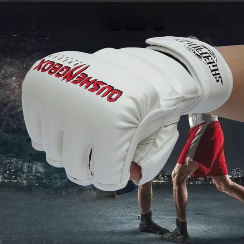 Перчатки для бокса MMA Half Finger, перчатки для тайского бокса с песком, перчатки для карате, специальные защитные перчатки для тренировок по боевым искусствам