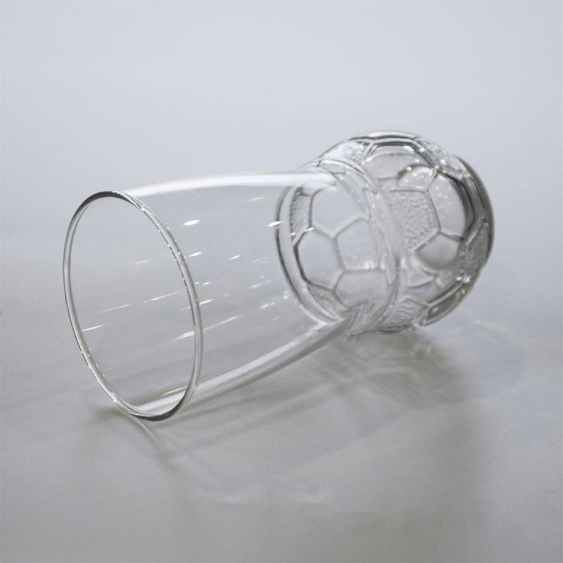 6Pcs Clear Soccer Design Glass Cups 450ml Large Capacity Watch Game Drinkware For Beer And Beverages