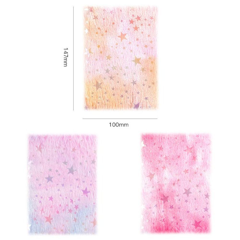 Daily Planner Star Gilding Notebook Journal Book A6 Furry Notebook  Office School Supplies