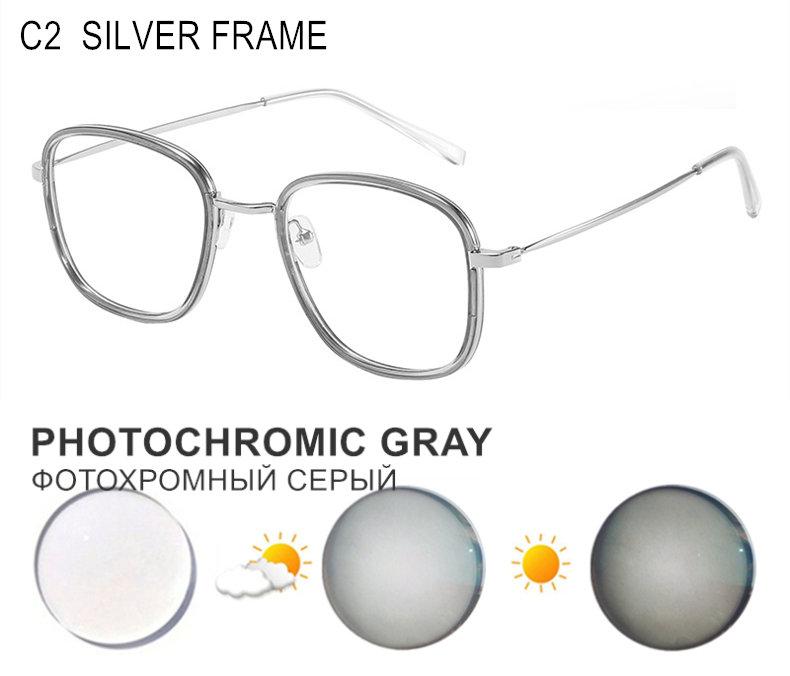 Очки по рецепту для близорукости женщин мужчин фотохромные или линзы, блокирующие синий свет близорукость или астигматизм индивидуальный UF144