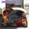 Flame wolf  Pattern Bedding Quilt Set Quilt Cover Pillowcase Home Decoration  Gift (1 * duvet cover + 2 * pillowcase, without core)