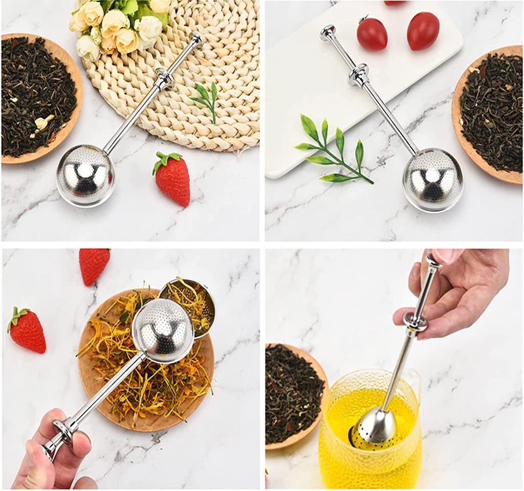 Сфера-ситечко для заваривания чая из нержавеющей стали, сетчатый чайный фильтр, фильтр для кофе, трав, специй, диффузор, ручка, чайный шарик, чайная ложка, фильтр для заваривания