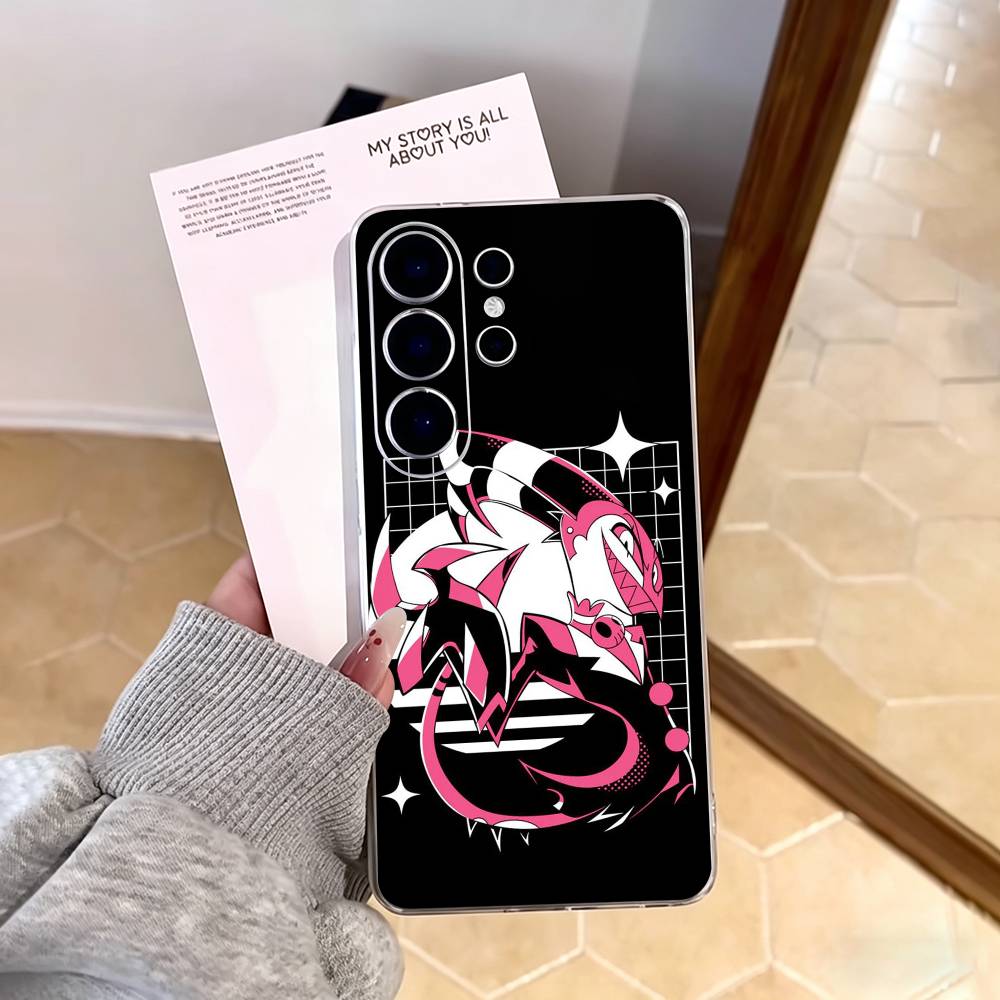 Чехол для телефона Helluva Boss Блитцо для Samsung S25, S24, S21, S22, S23, S30, Ultra, S20, Plus, Fe, Note, 10, 9, 5G Прозрачный чехол