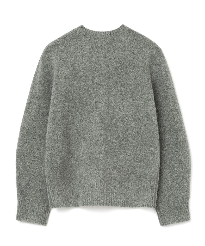 MILLO ARCHIVE Crop Silhouette V-Neck Knit [Melange Gray]