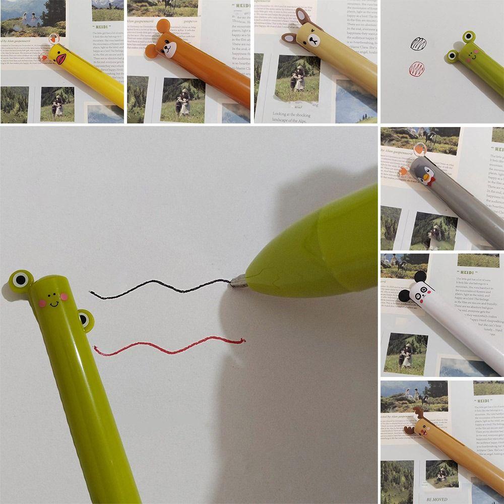 Black/Red Ink Animal Ear Pen 0.7mm Tip Gel Pen High Quality Signature Pen  Student