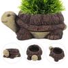 HOMSFOU Turtle Succulent Cartoon Turtle Shape Flower Small Resin Bonsai Plant Desktop Decor for Balcony Planter, Pot, Pot, Home, Office, Garden,
