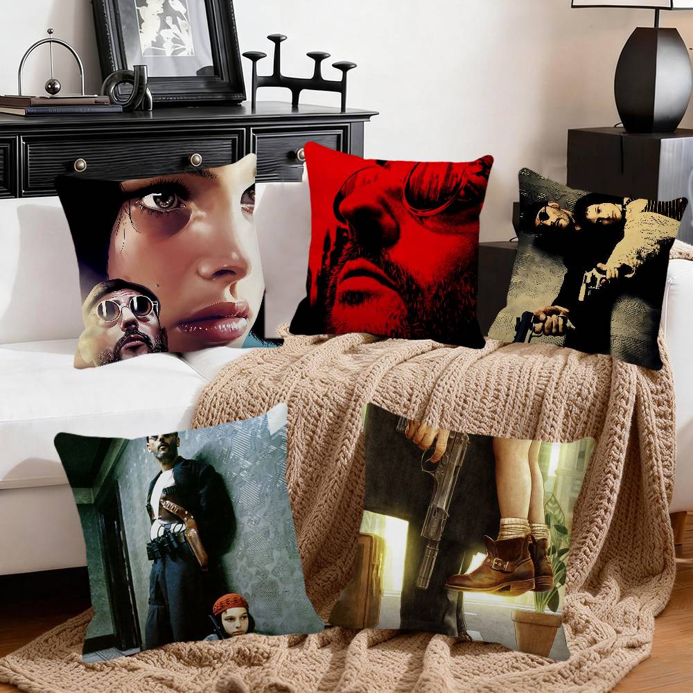Classic Movie Leon The Professional Pillow Case Square Pillow Bedroom Sofa Leisure Comfort Cushion Car Home Decoration
