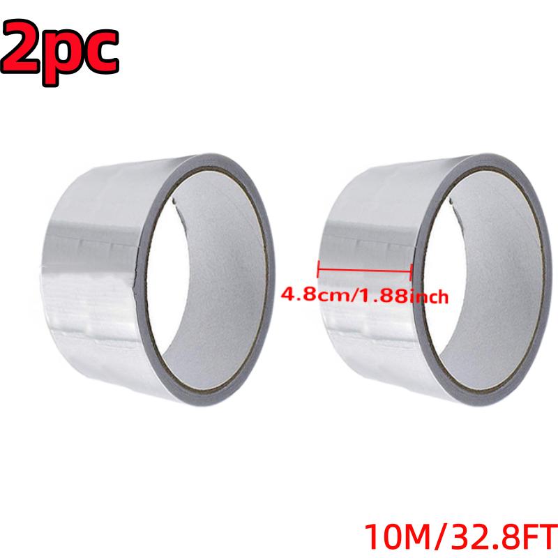 Алюминиевая фольгированная лента серебристая термостойкая герметичная клейкая заплатка для ремонта защита от протечек клейкая лента для воздуховодов кухонные водонепроницаемые наклейки