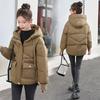 Winter Women Casual Warm Down Cotton Jacket Hooded Thick Puffer Clothing Short Coat Casual Loose Outerwear Female