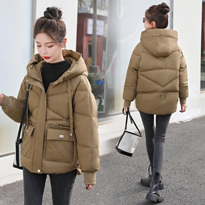 Winter Women Casual Warm Down Cotton Jacket Hooded Thick Puffer Clothing Short Coat Casual Loose Outerwear Female