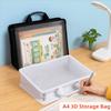 Waterproof Transparent A4 Handbag Zipper Bags File Storage Bag Students Portable Bag  Paperwork