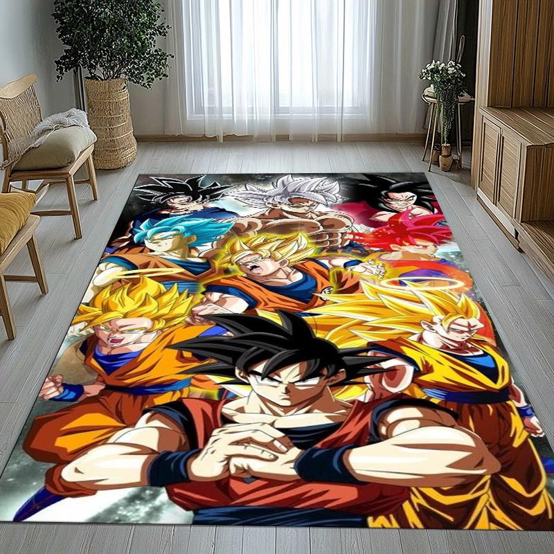 Anime D-Dragon Ball Game Cartoon Living Room Non-Slip Area Rug Soft Carpet for Bedroom Kids Playroom Sofa,Home Decor Doormat