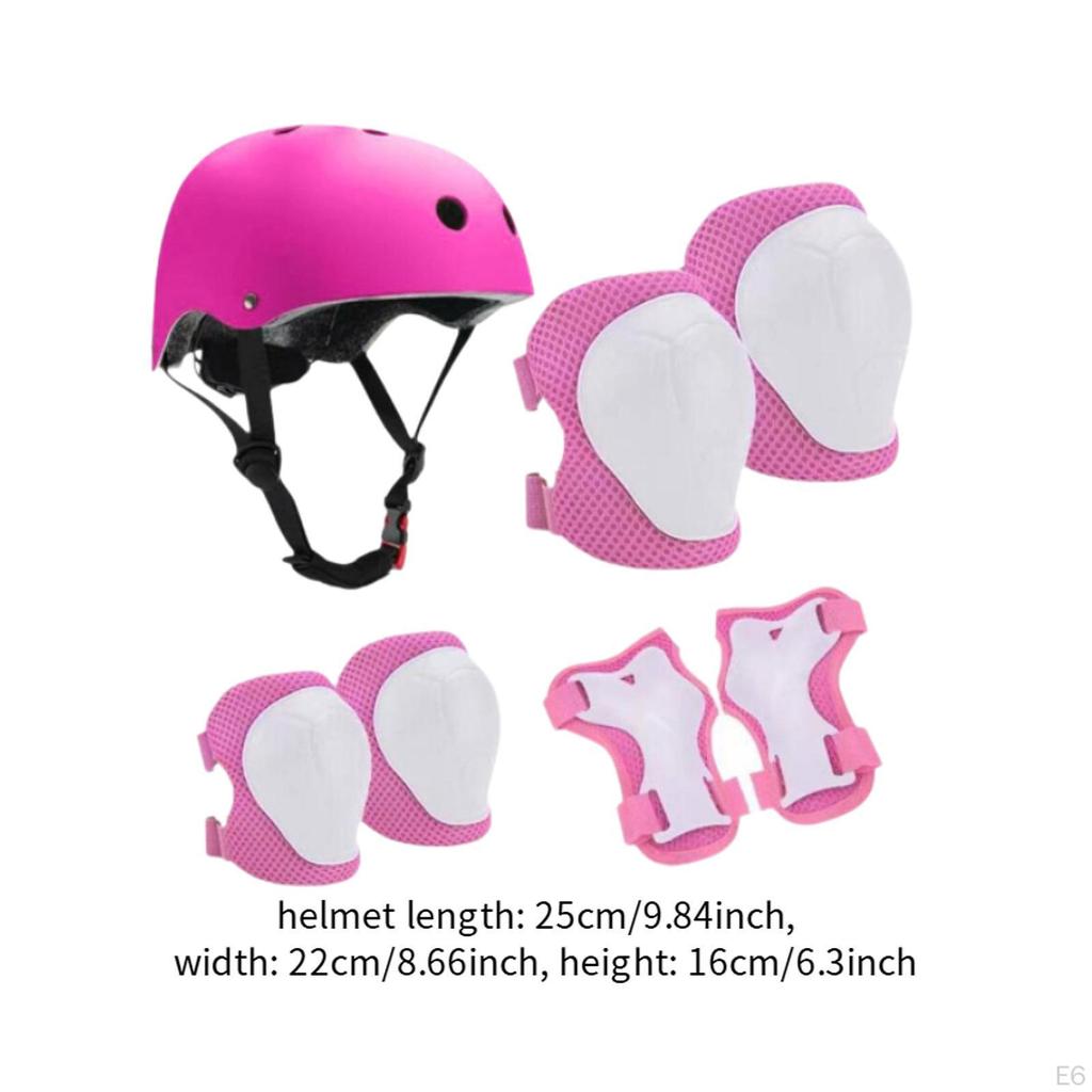 7 предметов детский велосипедный шлем защитный комплект для рук налокотники наколенники подростковый детский скейтборд