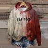 Unisex Hoodie Bloodstain Print Halloween Haunted House Cosplay Top Drawstring Hooded Pocket Long Sleeves Loose Hoodie