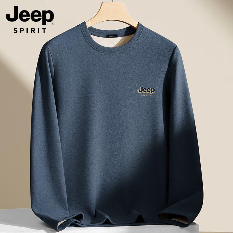 Мужской зимний свитер JEEP SPIRIT с круглым вырезом, на флисовой подкладке, из смесовой шерсти