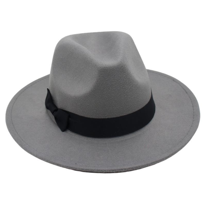 Винтажный цилиндр, бабочка, костюм, джазовая шляпа, мужская и женская, иностранная фетровая шляпа, шляпа Хепберн из твида