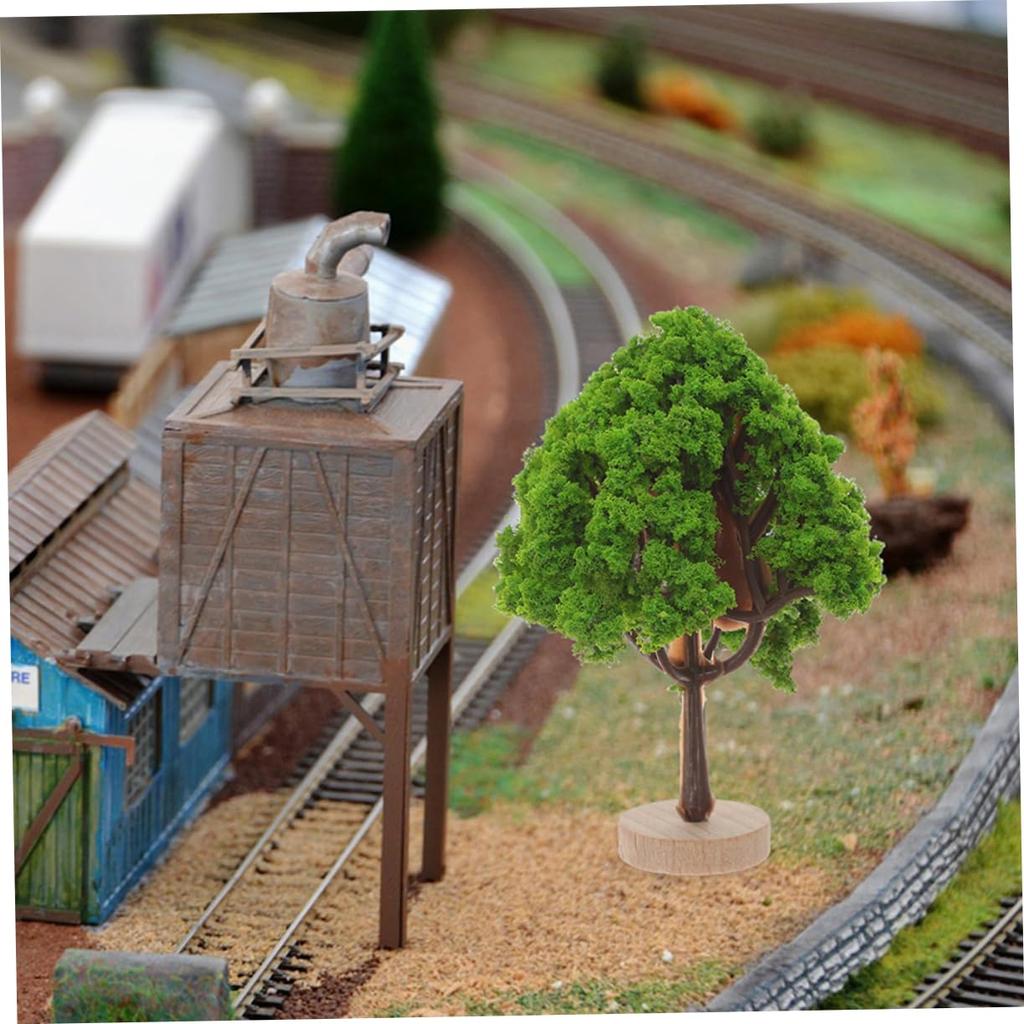 minkissy Miniature Model Tree Durable Artificial Plastic Road Trees for Architectural and Micro Trees 5-Piece Set, Dioramas, Models, Crafts,
