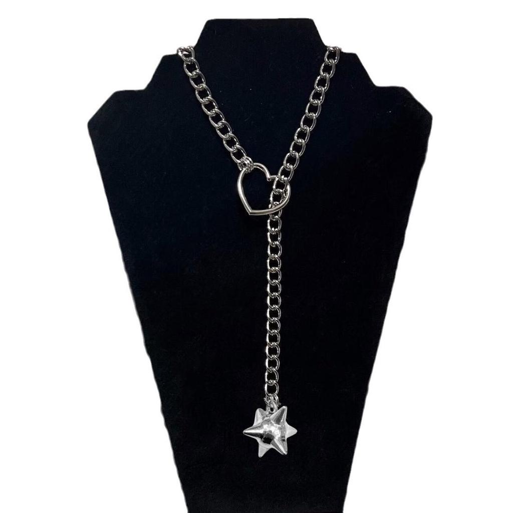 Модное колье-чокер с кулоном в виде сердца, портативный аксессуар для женщин, регулируемая кубинская цепочка золотого и серебряного цвета