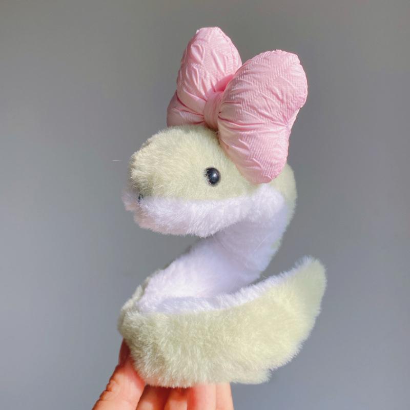 Мультяшная маленькая змея, плюшевая, хлопающая, круглая, аниме-игрушки, кавайные, мягкие куклы, забавная, креативная, змея, кукла, подарок на день рождения для детей