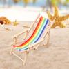 Dollhouse Longue Deck Chair Furniture 1/12 Pretend Play Handmade Mini Beach Sunbath