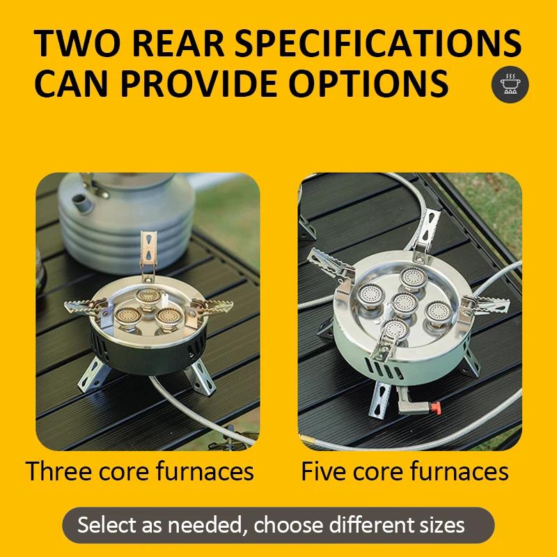 6800 Вт/11000 Вт Кемпинговая газовая плита Уличная переносная печь для пикника с сумкой для хранения Туристическая горелка для барбекю Туристические принадлежности
