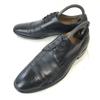 Vintage/Heritage/Leather Plain Toe with Medallion/25.0EE/Black/Business Dress Shoes(USED)