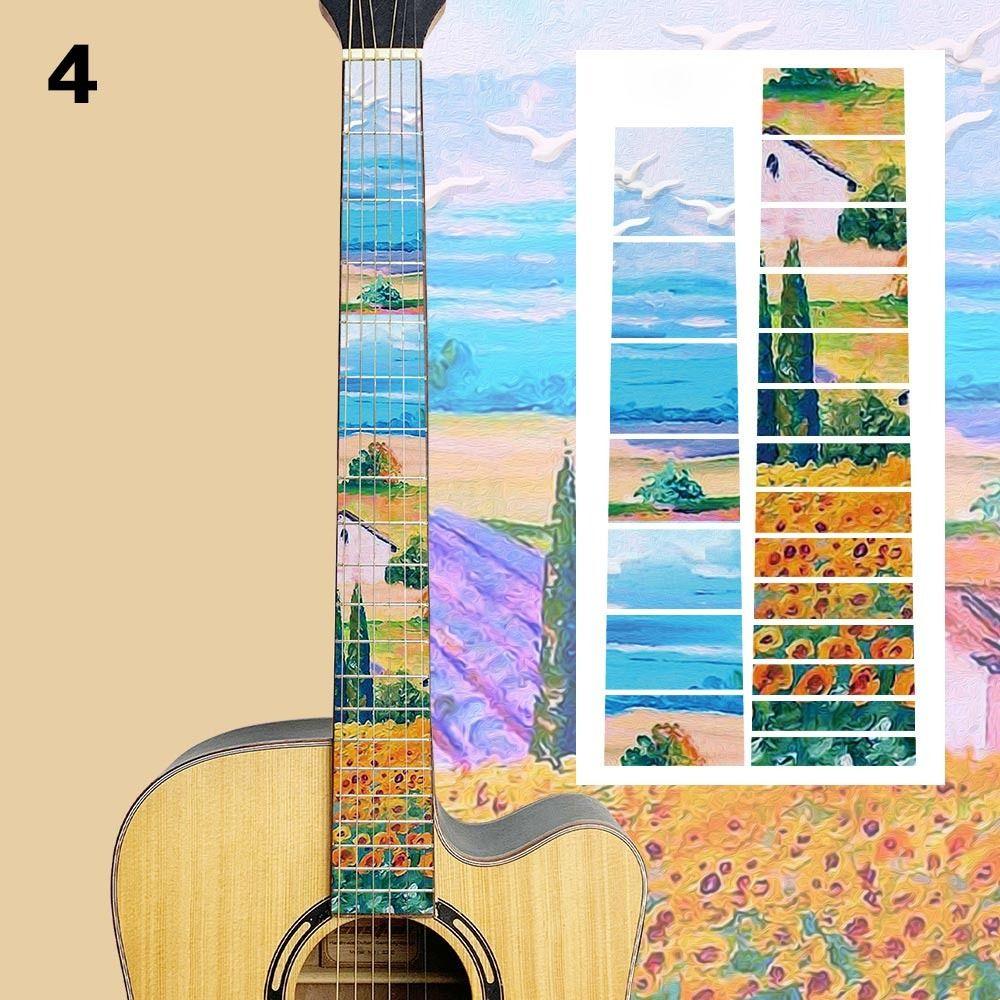 Запчасти для электрогитары, ультратонкие наклейки, аксессуары для гитары, инкрустированные крестом наклейки, наклейка на гриф