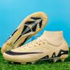 Новые мужские высокие нескользящие футбольные бутсы для футзала, футбольные бутсы с шипами для травы, кроссовки высокого качества, матчевые, для зала, горячо продаваемые, для улицы