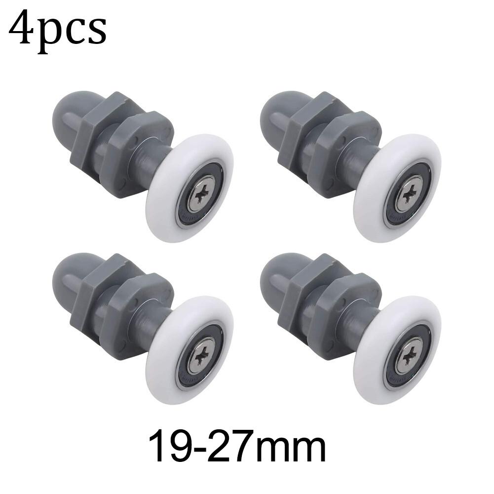 4pcs Shower Door Rollers for Frameless Glass Shower Doors with Reinforced Nylon Wheels and Sturdy Aluminum Alloy Core