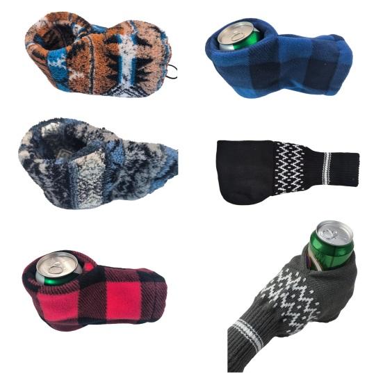 1 шт. Пивная варежка Вязаная Сшитая Варежка для напитков Держатель для пивной банки Варежка Сохраняет руки в тепле Подарок Белый слон Подарок-прикол для любителей пива