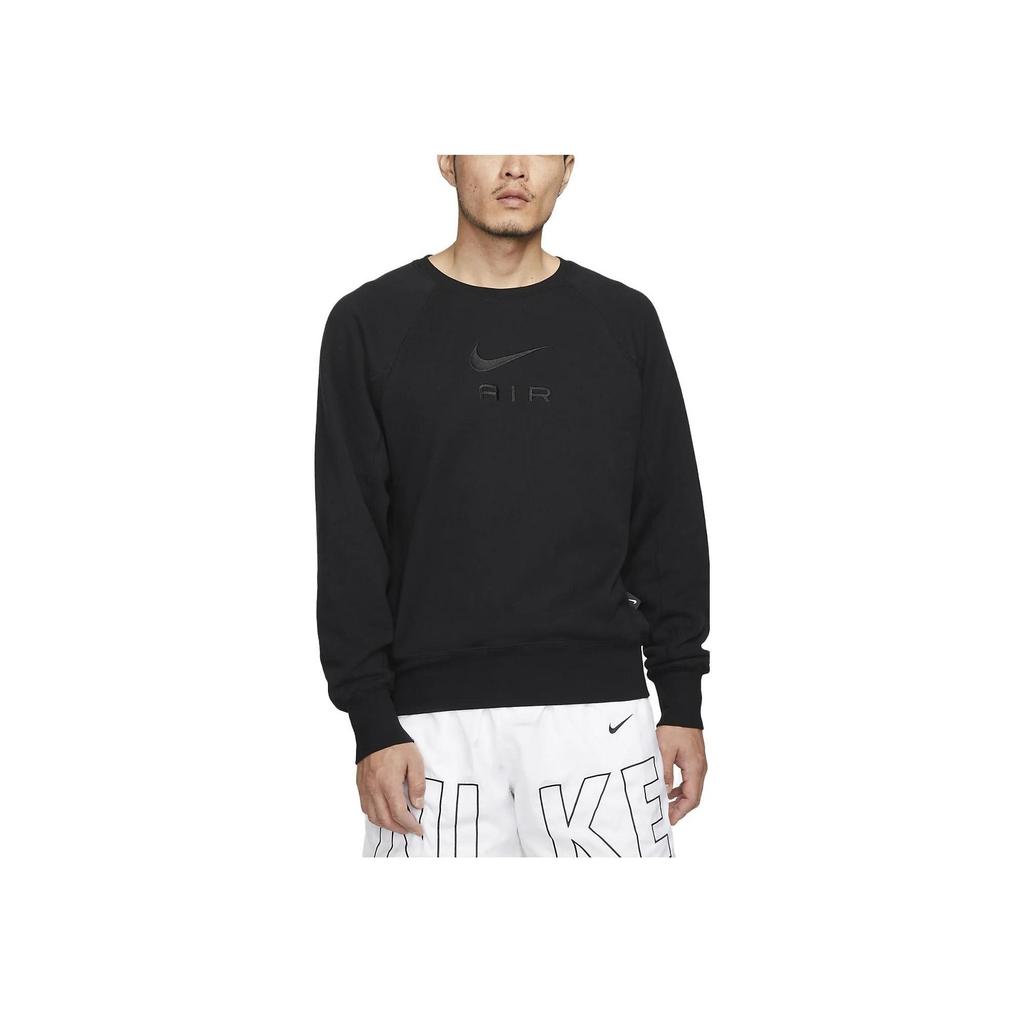 Nike Спортивная одежда Air French Terry Crewneck (Азия) Черная/черная мужская уличная одежда DV9830-010