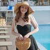 Summer Sun Hat, Seaside Travel Wide Debate Women's Big Edge Hat, Simple Foldable Beach Hat