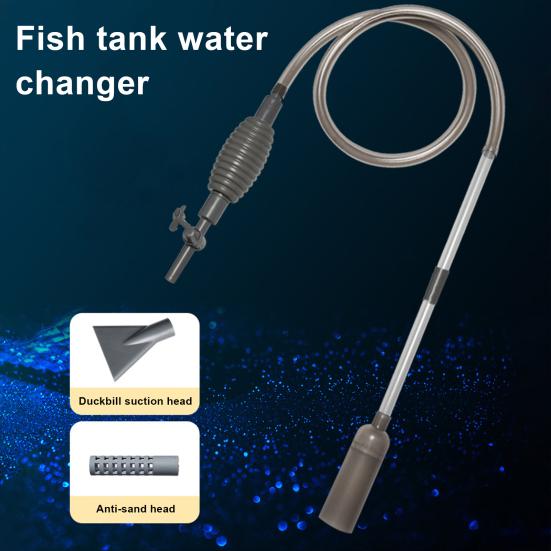 Aquarium Gravel Vacuum Cleaner Fish Tank Water Changer Hand Pump Siphon Vacuum Gravel Sand Cleaning Tool for Small Fish Tank
