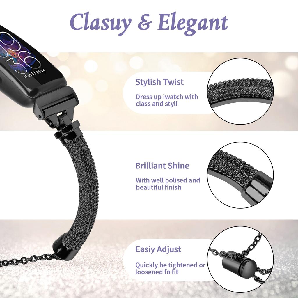 Для Fitbit Inspire/Inspire 2/Inspire HR Металлический ремешок для умных часов, браслет, ремешок на запястье, замена