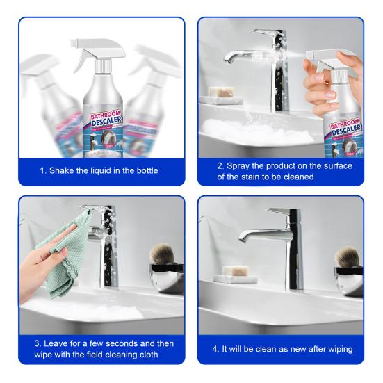 Yousheng 60ml Foaming Cleaner Stain Remover Gentle Powerful Multi-Purpose Cleaning Spray Sparkling Bathroom Cleaner Detergent