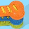 Игрушка для домашних животных со звуком, жевательная игрушка с частицами, массирующая десны, очищающая зубной камень, игрушка для собак, прочный ТПР, интерактивная игрушка