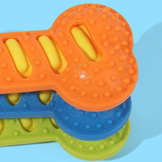 Игрушка для домашних животных со звуком, жевательная игрушка с частицами, массирующая десны, очищающая зубной камень, игрушка для собак, прочный ТПР, интерактивная игрушка